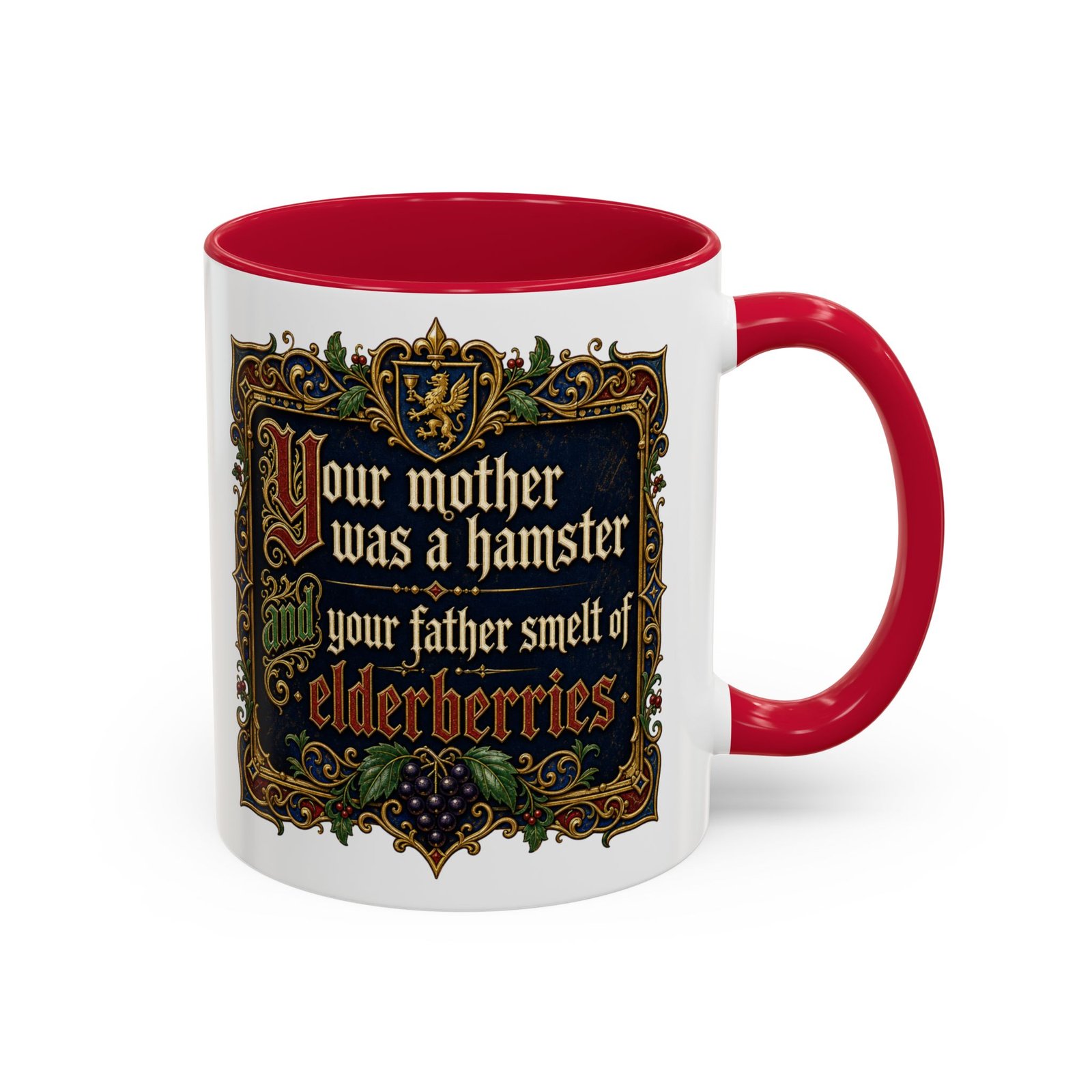Your Mother Was a Hamster - Color Accent Mug – Monty Python Holy Grail Humor - Image 9