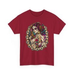 Tattooed Sugar Skull Princess - Unisex T-Shirt – Floral Cosmic Rebel - Tattoo Art - Image 20