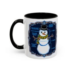 Snowman Anatomy - Color Accent Mug – Funny Christmas - Science Coffee Mug - Image 4