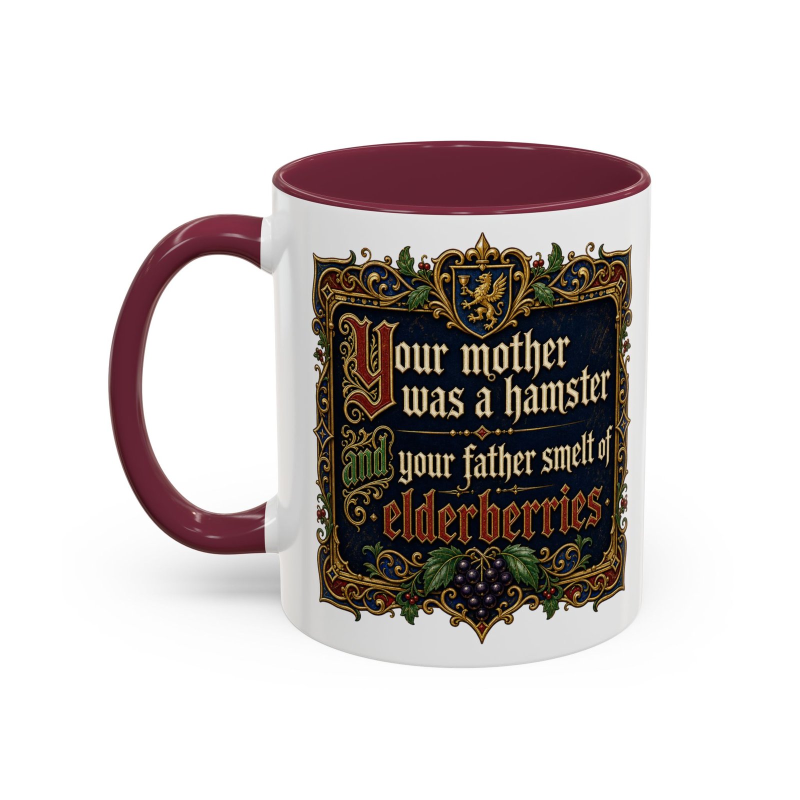 Your Mother Was a Hamster - Color Accent Mug – Monty Python Holy Grail Humor - Image 8