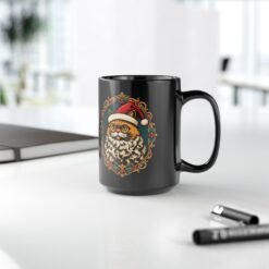 Santa Claws – Black Mug – Meowy and Bright - Image 13