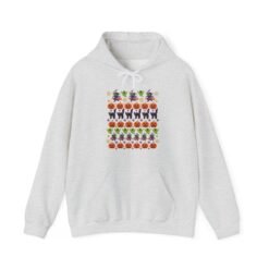 Halloween Ugly Sweater - Unisex Hoodie – Spooky Season Full Pattern Graphic Hoodie - Image 12