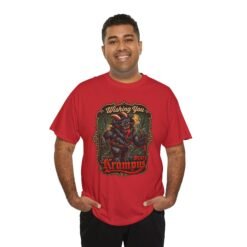 Wishing You a Scary Krampus - Unisex T-Shirt – Dark Christmas Horror - Image 11