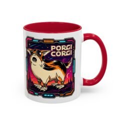Porgi Corgi Color Accent Mug – Sip with Galactic Cuteness - Image 21