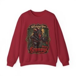 Wishing You a Scary Krampus - Unisex Sweatshirt – Dark Christmas Horror - Image 23