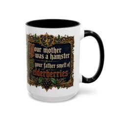 Your Mother Was a Hamster - Color Accent Mug – Monty Python Holy Grail Humor - Image 11