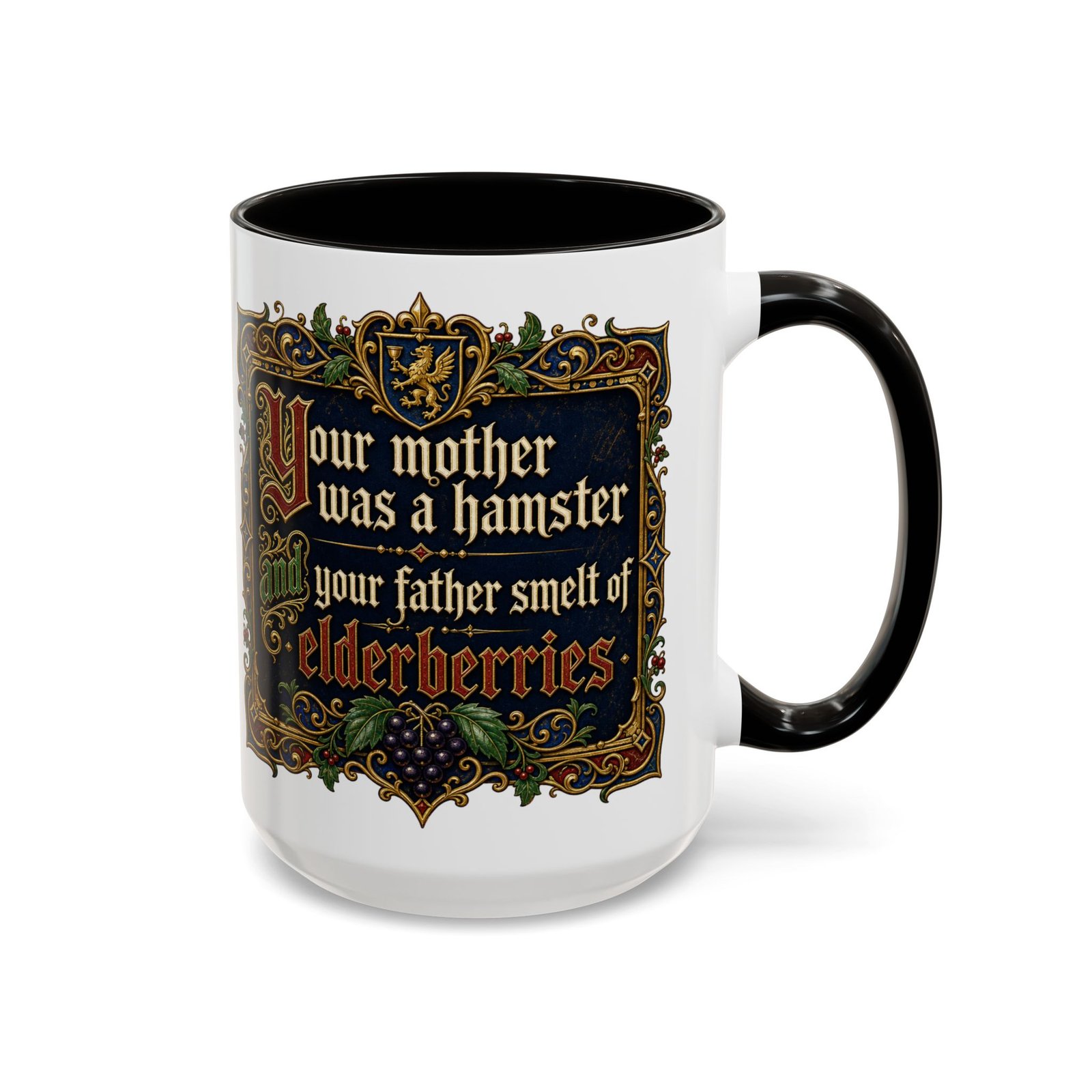 Your Mother Was a Hamster - Color Accent Mug – Monty Python Holy Grail Humor - Image 11
