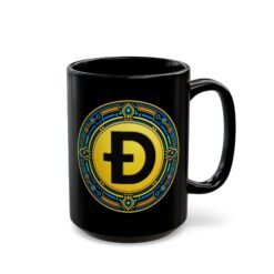 Dogecoin - Black Mug – Much Coffee, Very Wow - Image 7