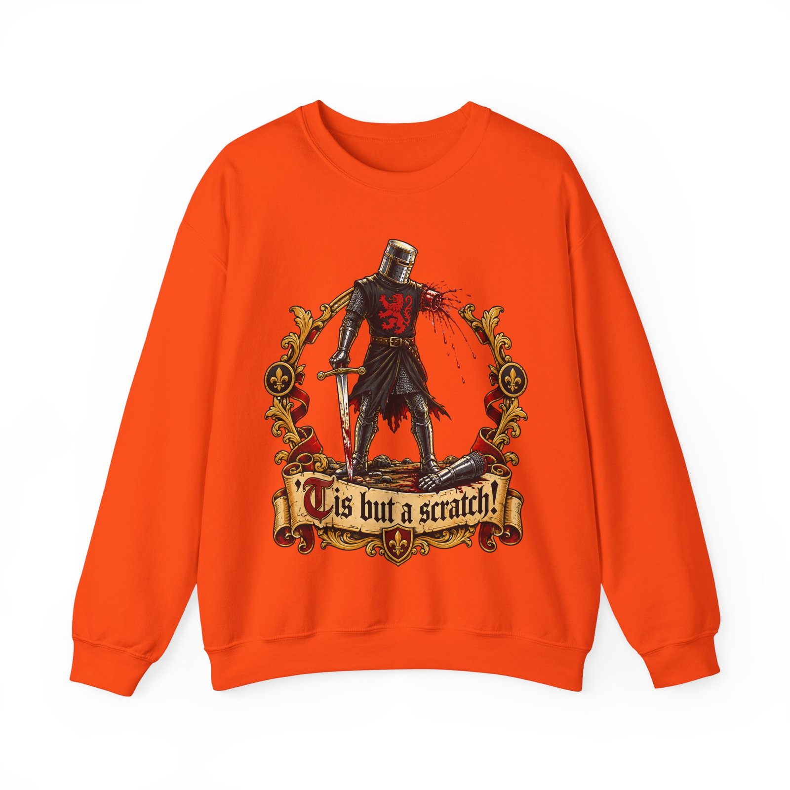 'Tis But A Scratch - Unisex Sweatshirt – Funny Monty Python Black Knight - Image 21