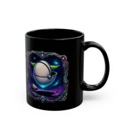 Floating Away – Black Ceramic Mug – Grogu Hover Pod Galactic Coffee Cup - Image 3