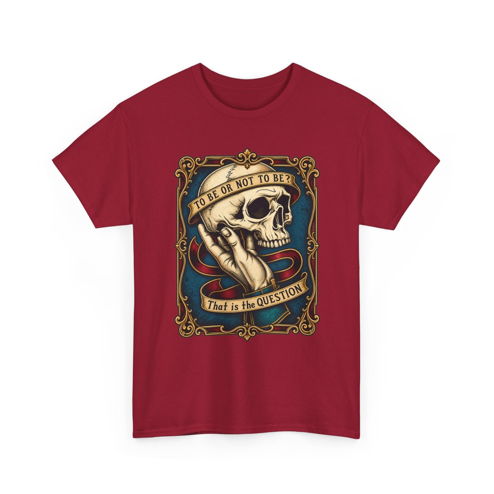 To Be or Not To Be - Unisex T-Shirt – Shakespeare Hamlet Skull - Image 29
