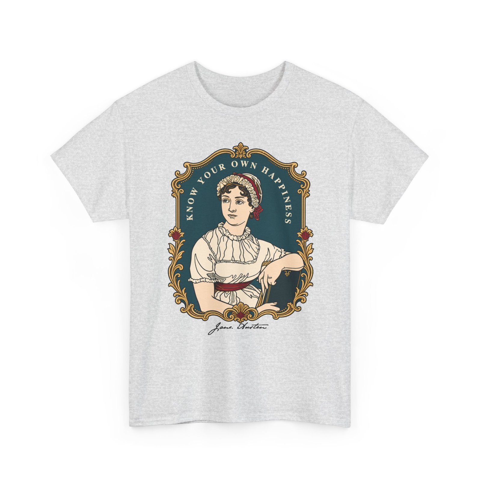 Jane Austen “Know Your Own Happiness” - Unisex T-Shirt – Timeless Wisdom - Image 12