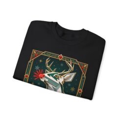 Alternative view of Polygon Rudolph - Unisex Sweatshirt – Geometric Reindeer - Modern Christmas
