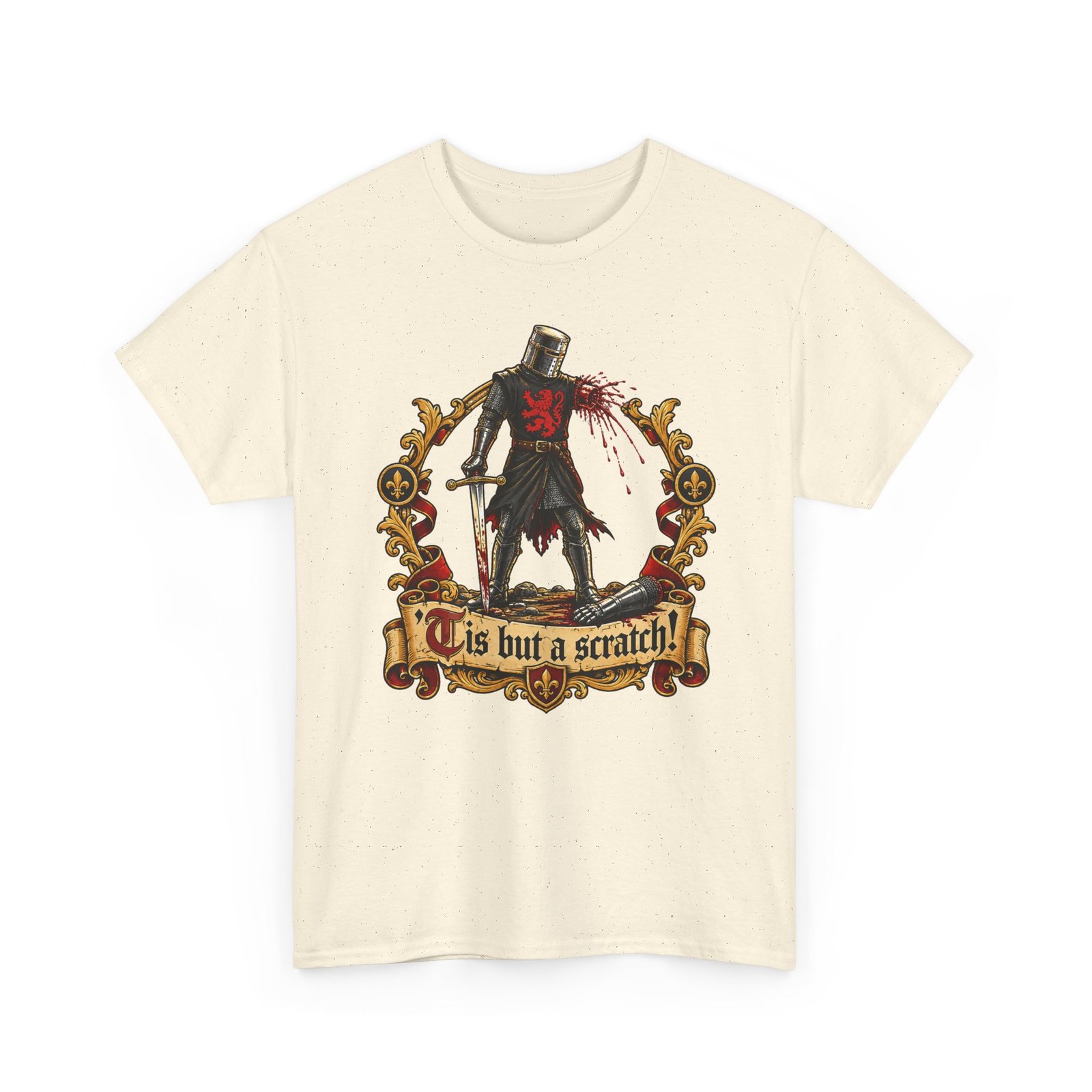 'Tis But A Scratch - Unisex T-Shirt – Funny Monty Python and the Holy Grail - Black Knight - Image 23