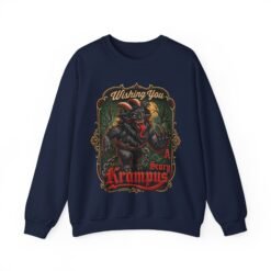 Wishing You a Scary Krampus - Unisex Sweatshirt – Dark Christmas Horror - Image 20