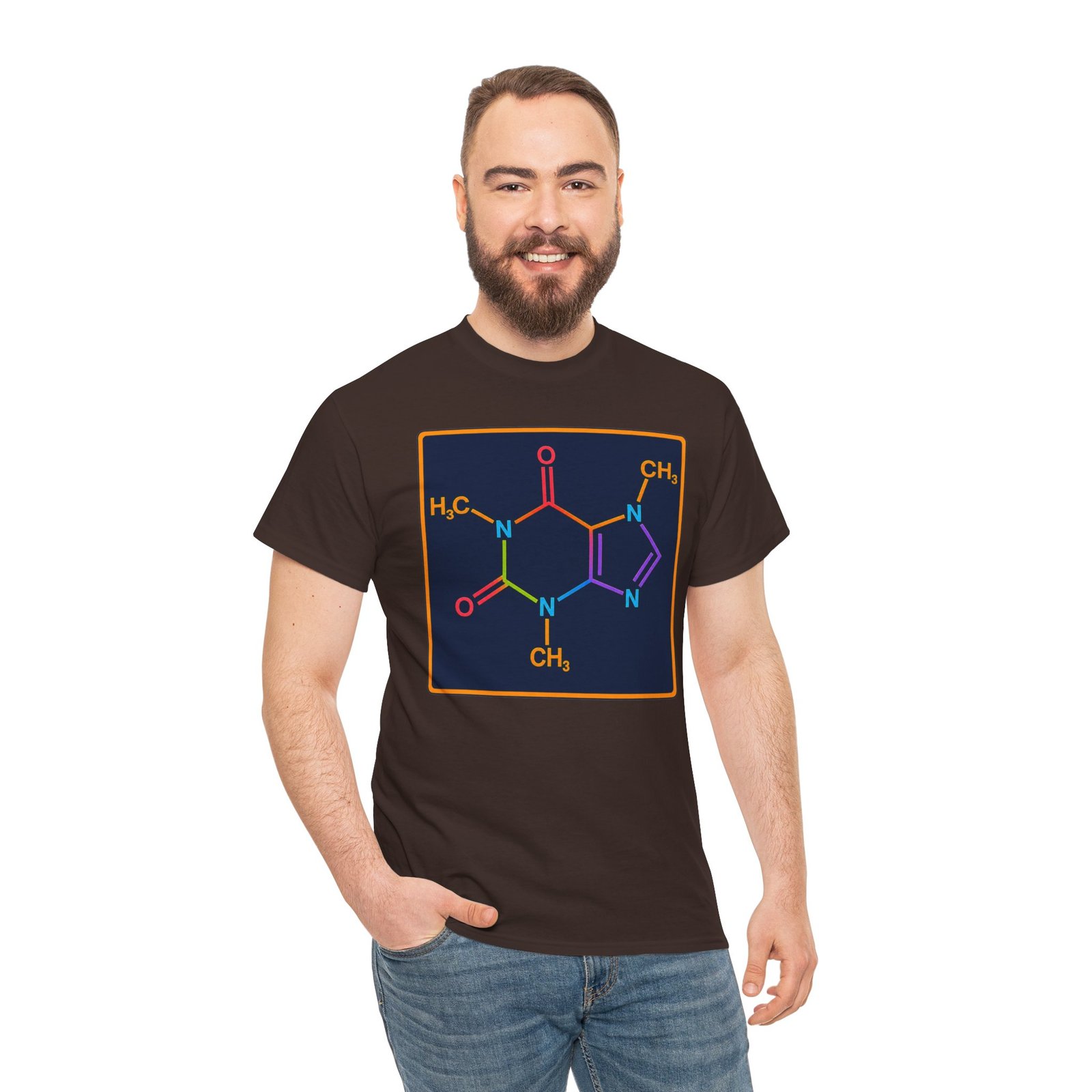 Caffeine Molecule - Unisex T-Shirt – Fuel Your Brain in Style - Image 3