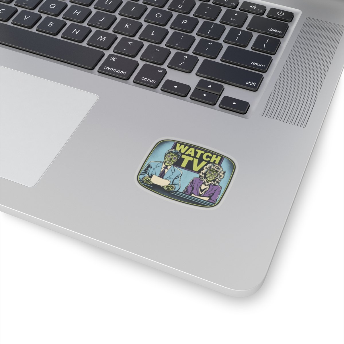 Watch TV - Indoor Sticker – They Live, Alien News - Retro Sci-Fi - Dystopian Decal - Image 5