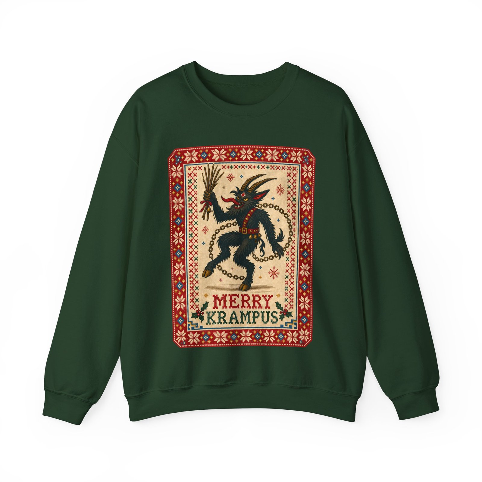 Merry Krampus - Unisex Sweatshirt – Cozy, Creepy, Claus's Worst Nightmare - Image 14