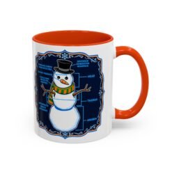 Snowman Anatomy - Color Accent Mug – Funny Christmas - Science Coffee Mug - Image 15