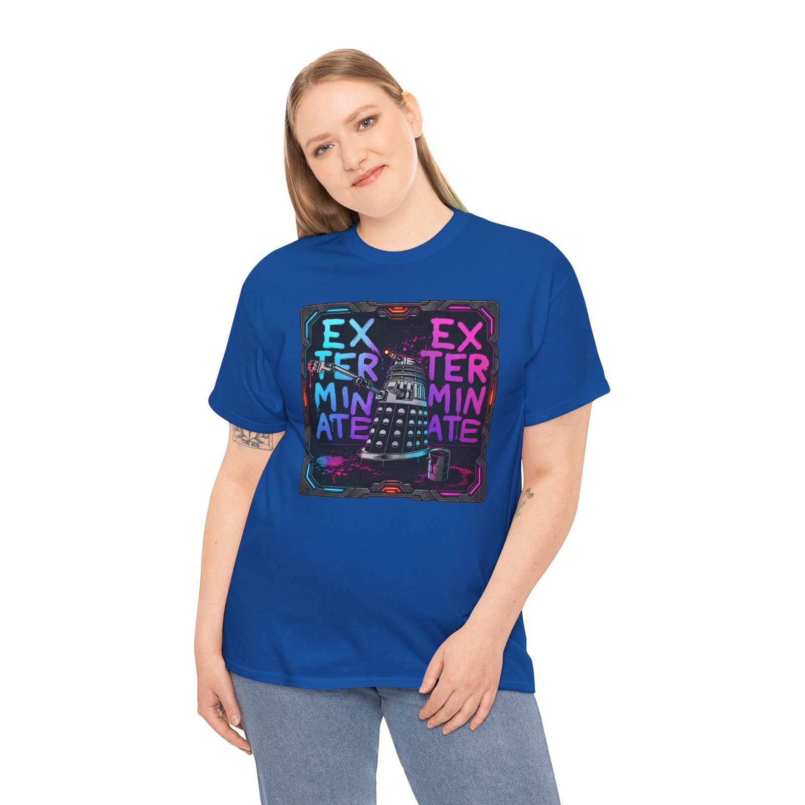 Exterminate! - Unisex T-Shirt – Retro Sci-Fi - Robot Graffiti Art - Image 14
