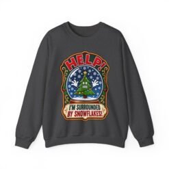 Help! I'm Surrounded By Snowflakes - Unisex Sweatshirt – Funny Sarcastic Christmas - Image 14