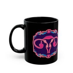 Alternative view of Ovaries with Middle Fingers - Black Mug – Funny Anatomy