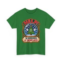 Help! I'm Surrounded By Snowflakes - Unisex T-Shirt – Funny Sarcastic Christmas - Image 14