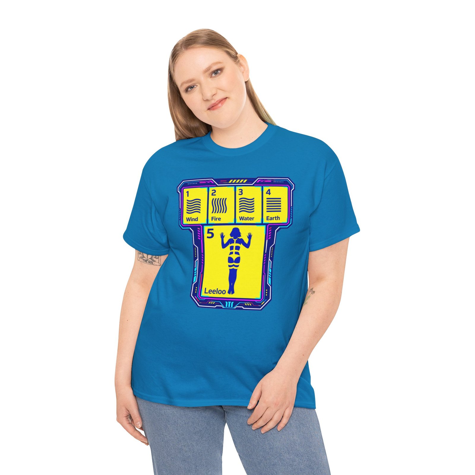Fifth Element Chart - Unisex T-Shirt – Wind, Water, Fire, Earth... and Leeloo - Image 3