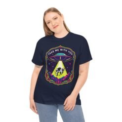 Take Me With You - Unisex T-Shirt – Funny UFO Cow Abduction - Alien Humor - Image 6