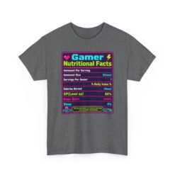 Gamer Nutrition Facts - Unisex T-Shirt – Powered by Snacks, Skill and Respawns - Image 14