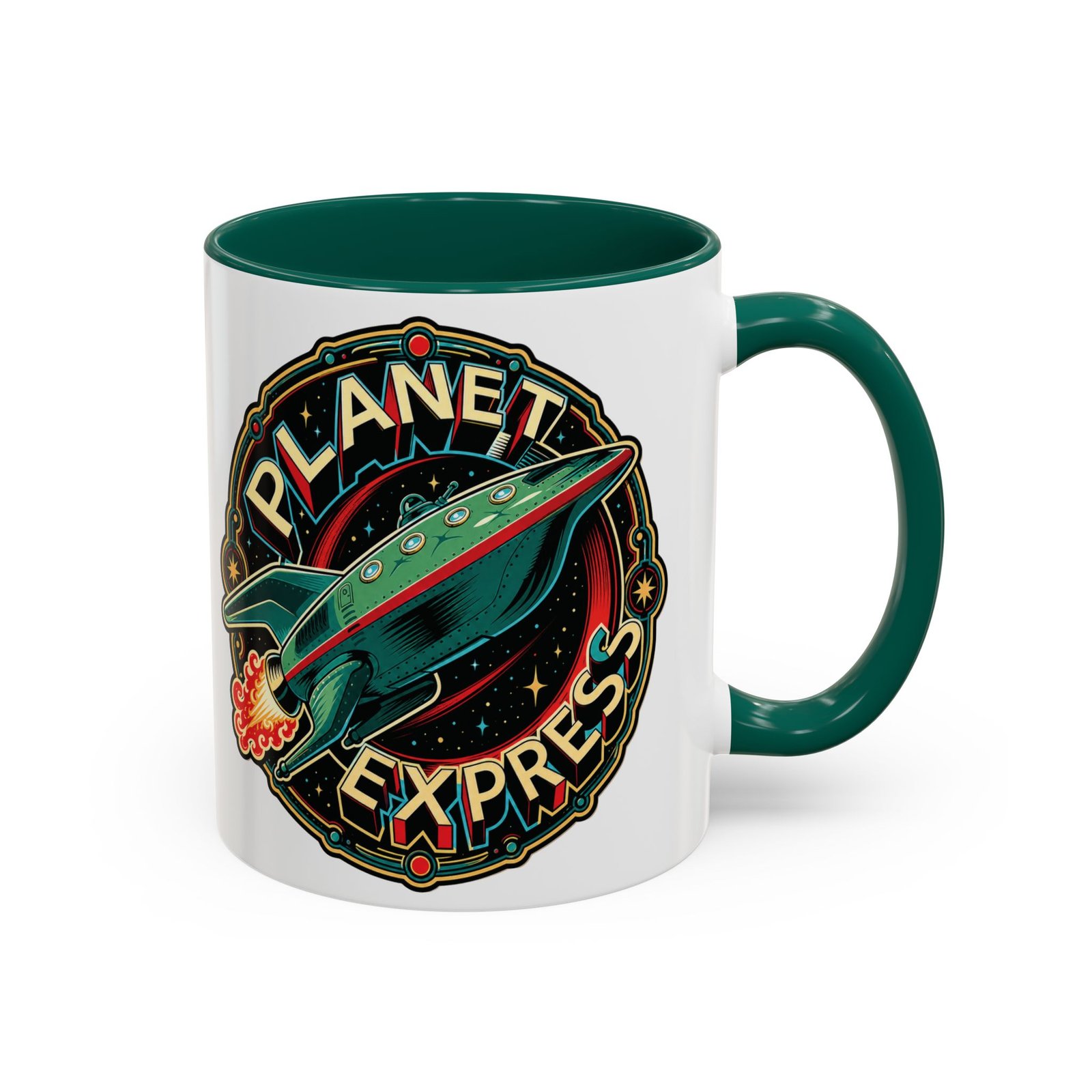Planet Express - Color Accent Mug – Futurama Inspired Sci-Fi - Image 5