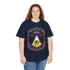 Take Me With You - Unisex T-Shirt – Funny UFO Cow Abduction - Alien Humor - Image 9