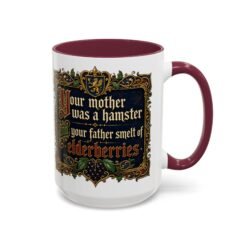 Your Mother Was a Hamster - Color Accent Mug – Monty Python Holy Grail Humor - Image 17