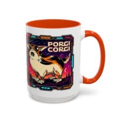 Porgi Corgi Color Accent Mug – Sip with Galactic Cuteness - Image 39
