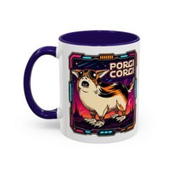 Porgi Corgi Color Accent Mug – Sip with Galactic Cuteness - Image 4