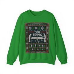 Table Tennis Ugly Christmas Sweatshirt – Serve Up the Holiday Spirit - Image 18