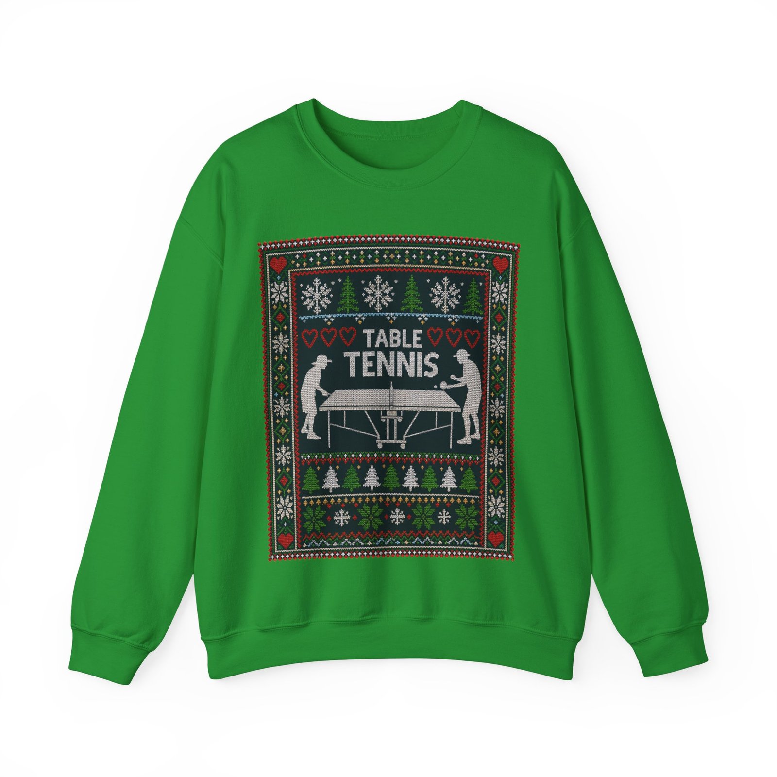 Table Tennis Ugly Christmas Sweatshirt – Serve Up the Holiday Spirit - Image 18