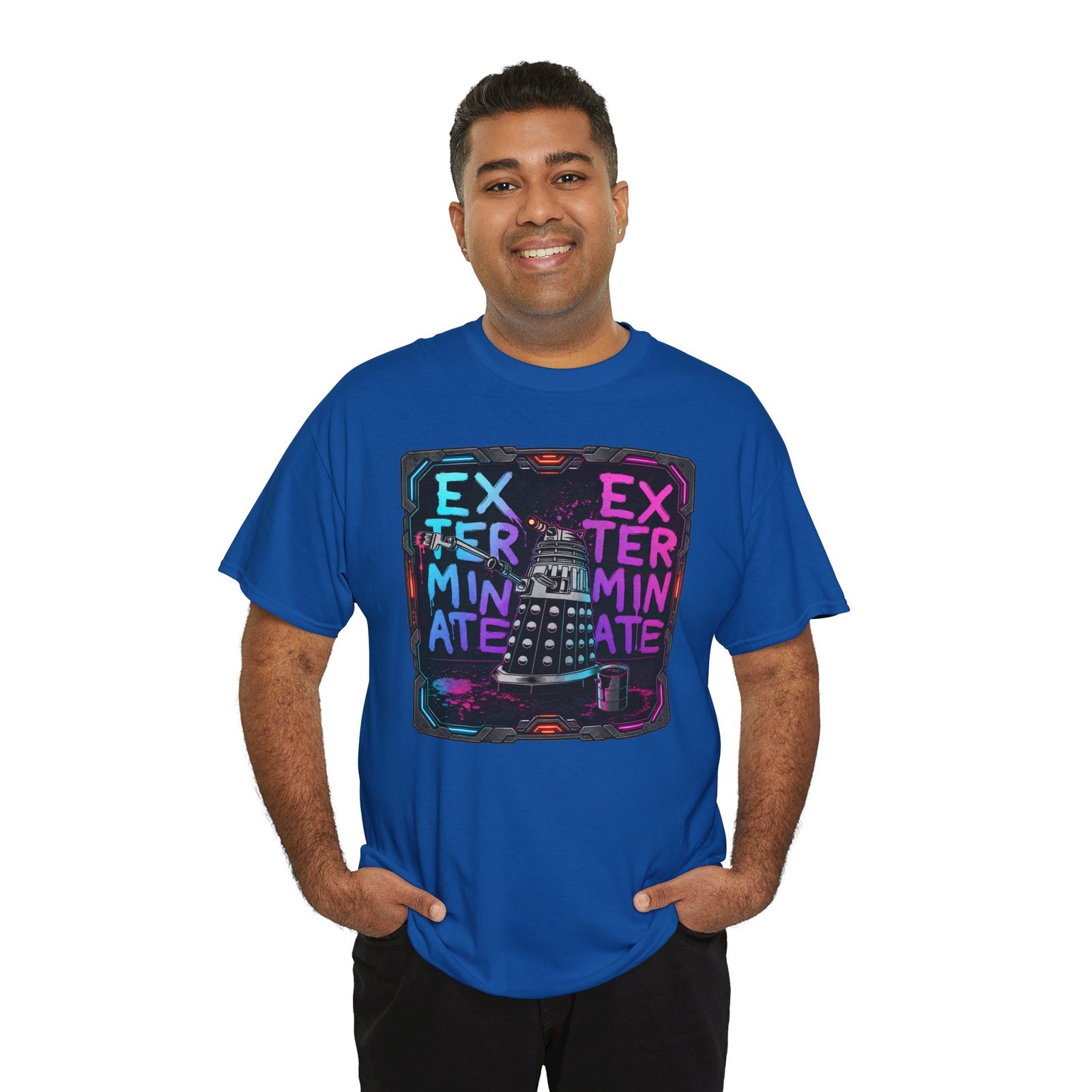 Exterminate! - Unisex T-Shirt – Retro Sci-Fi - Robot Graffiti Art - Image 18