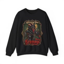 Wishing You a Scary Krampus - Unisex Sweatshirt – Dark Christmas Horror - Image 14