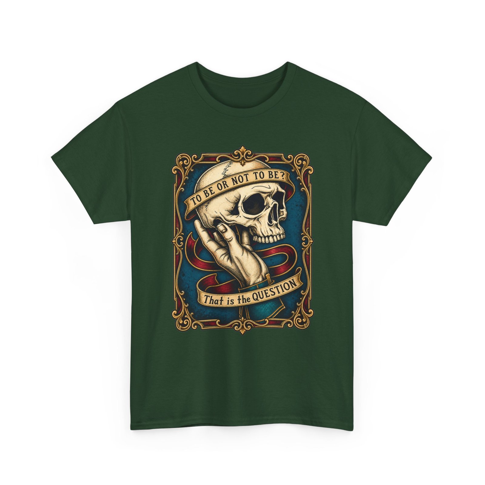 To Be or Not To Be - Unisex T-Shirt – Shakespeare Hamlet Skull - Image 25