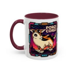 Porgi Corgi Color Accent Mug – Sip with Galactic Cuteness - Image 16