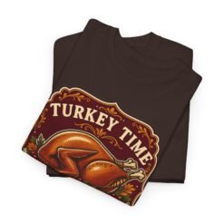 Turkey Time - Unisex T-Shirt – Funny Thanksgiving Turkey - Image 3