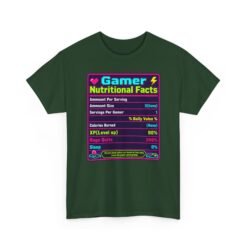 Gamer Nutrition Facts - Unisex T-Shirt – Powered by Snacks, Skill and Respawns - Image 13