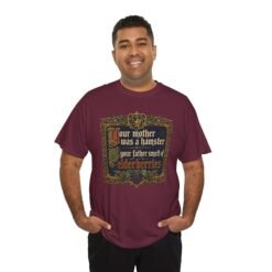 Your Mother Was a Hamster - Unisex Heavy Cotton T-Shirt – Monty Python Holy Grail Humor - Image 11