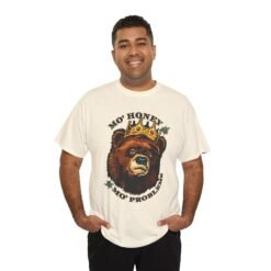 Mo' Honey Mo' Problems - Unisex T-Shirt – Funny Crowned Bear - Honey Pun - Image 6