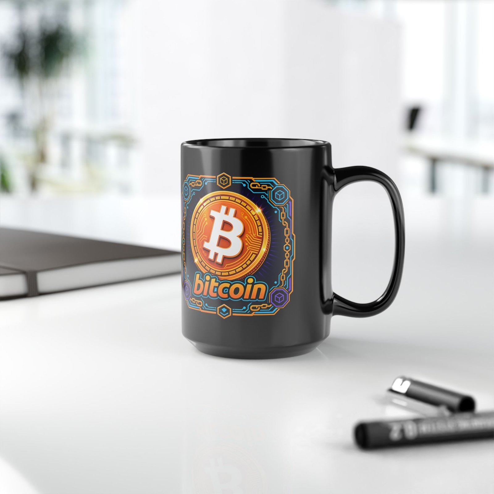 Bitcoin – Black Mug – Sip and HODL - Image 9
