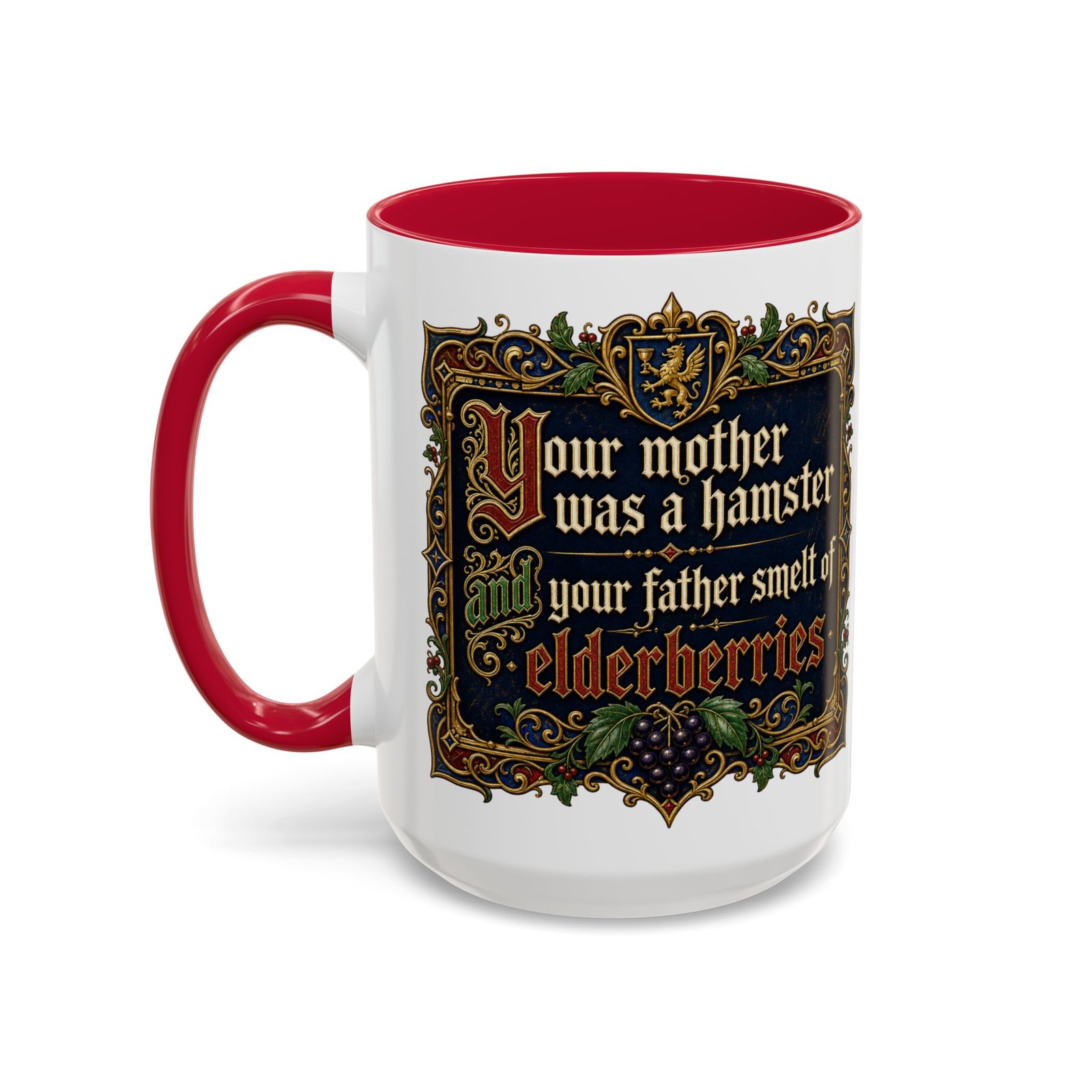 Your Mother Was a Hamster - Color Accent Mug – Monty Python Holy Grail Humor - Image 20