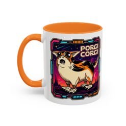 Porgi Corgi Color Accent Mug – Sip with Galactic Cuteness - Image 8