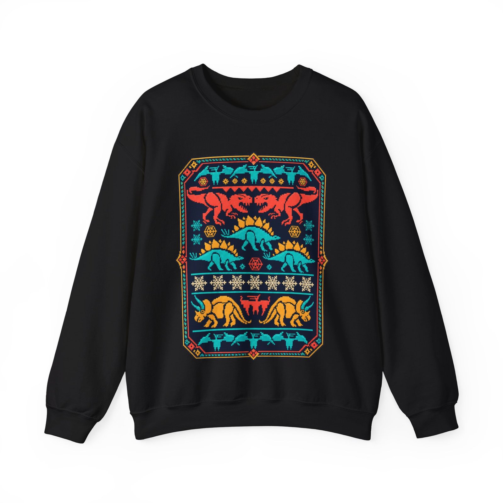 Dino-Mite Christmas - Unisex Sweatshirt – Funny Dinosaur - Ugly Christmas Sweater - Image 10