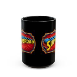 Superdad - Black Mug – Funny Superhero Dad - Father’s Day Gift - Image 7